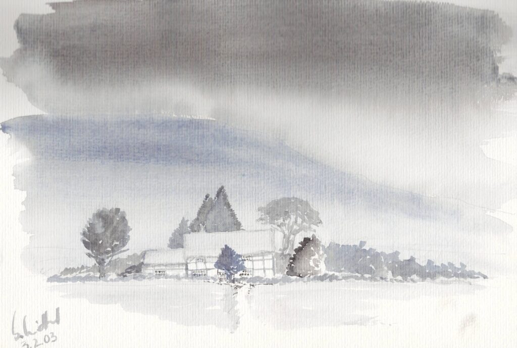 cottage (noir et blanc)